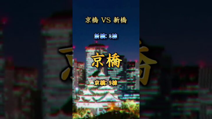 【ビジネス街対決】京橋 VS 新橋 #shorts #都市比較 #強さ比べ