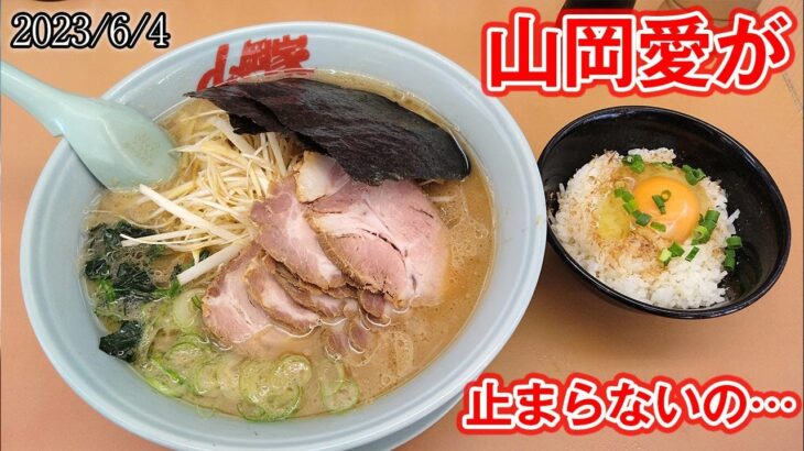 【山岡愛】食レポ！？豚骨醤油ネギチャーシュー麺etc…