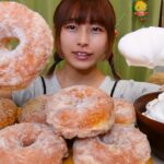 【大食い】大好きなパン屋さんの台湾ドーナツと大量のホイップクリーム [パンパティ]