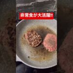 非常食のハンバーグをアレンジした♪