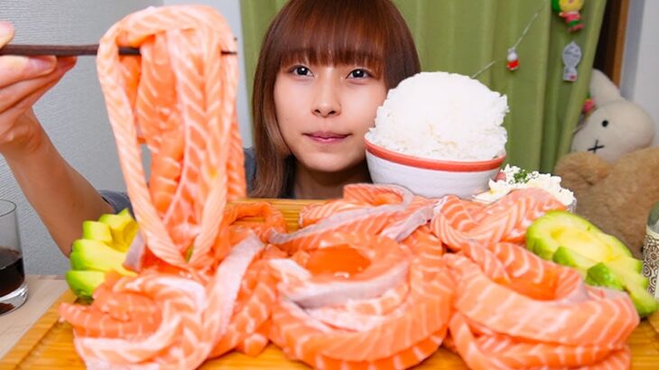 【大食い】1.5kgの贅沢なサーモン麺がとにかく幸せすぎた