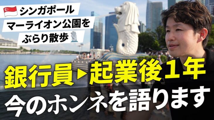 【銀行退職→起業して1年の本音】銀行とM&Aへの思いの丈を赤裸々に語りました【シンガポール・マーライオン公園・街撮り編】