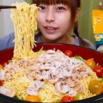 【大食い】マルちゃん正麺のごまだれ冷やし中華8人前