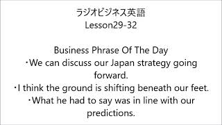 ラジオビジネス英語 Lesson29 – 32 2023/5/29 – 2023/6/1