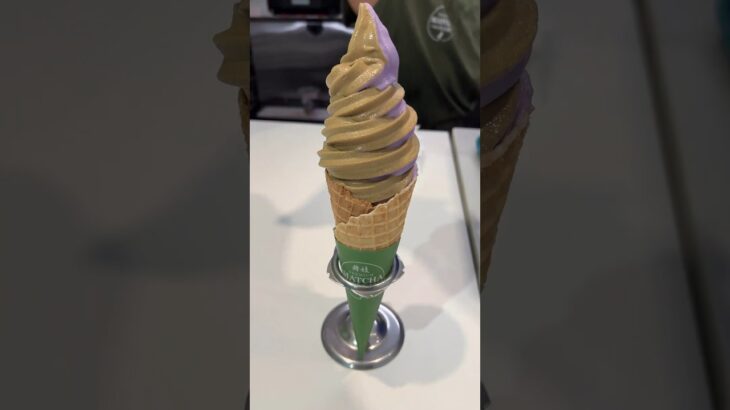 #softserve #ube #hojicha #matcha#吃在夏威夷 #食在夏威夷 #夏威夷生活 #紫山芋 #焙茶 #ほうじ茶 #宇部 #舞妓 #cafemaiko #waikiki #威基基