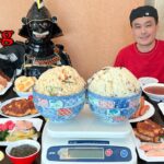 【大食いコラボ】理想の朝食!?先に完食するのはどちらだ!?ホテルバイキング勝負!!【ガデュ】【武士飯】