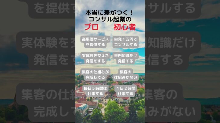 本当にすごい差がつく！コンサル起業のプロと初心者の違い