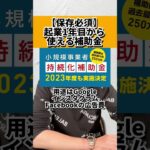 【保存必須】起業1年目から使える補助金