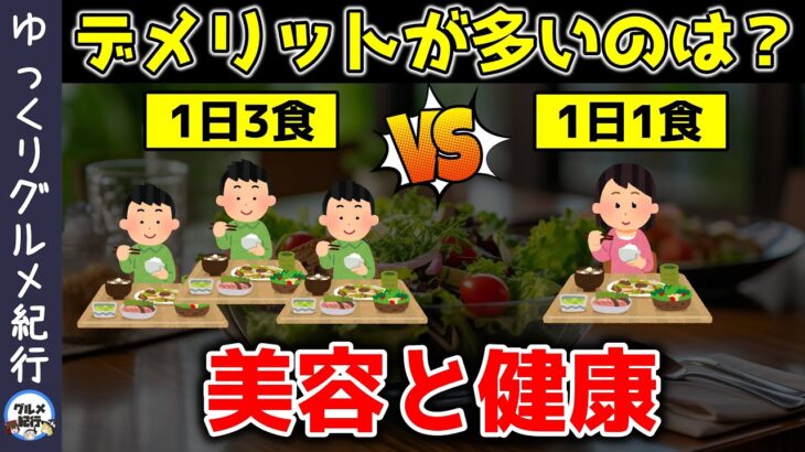 【ゆっくり解説】1日1食と1日3食、結局どちらが美容と健康にいい？