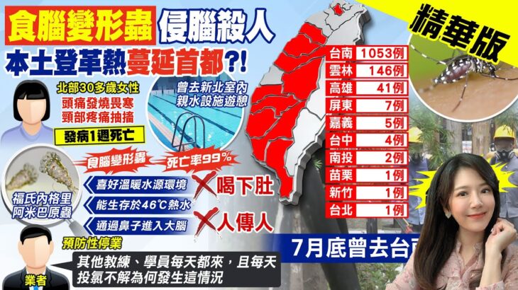 【鄭亦真報新聞】史上第2例! 感染”食腦變形蟲”死亡率達99％｜本土登革熱再升溫!單日96例 燒進台北.竹市 精華版 @CtiTv