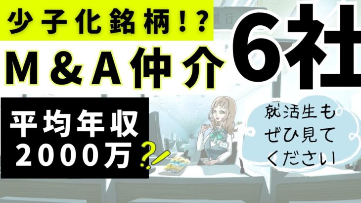 6銘柄｜少子化で大注目「M&A仲介企業」ビジネスモデルと財務とか