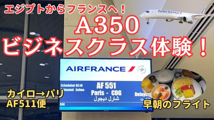 エジプトからフランスへ！A350のビジネスクラスで行く欧州旅行！