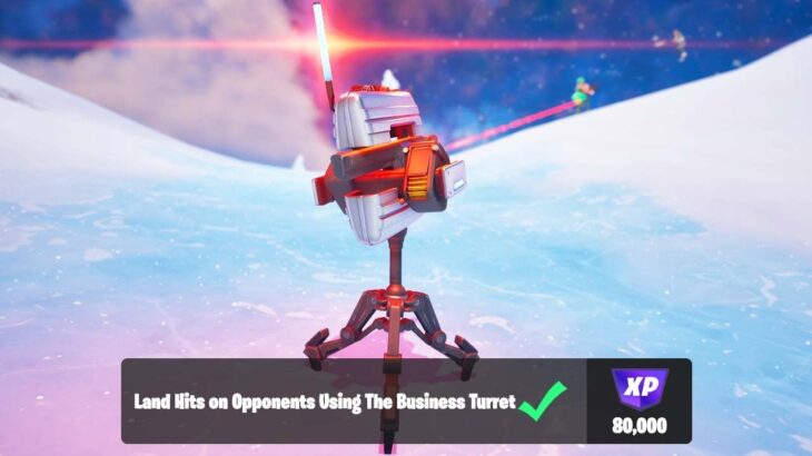 Land Hits on Opponents Using The Business Turret – Fortnite Quests