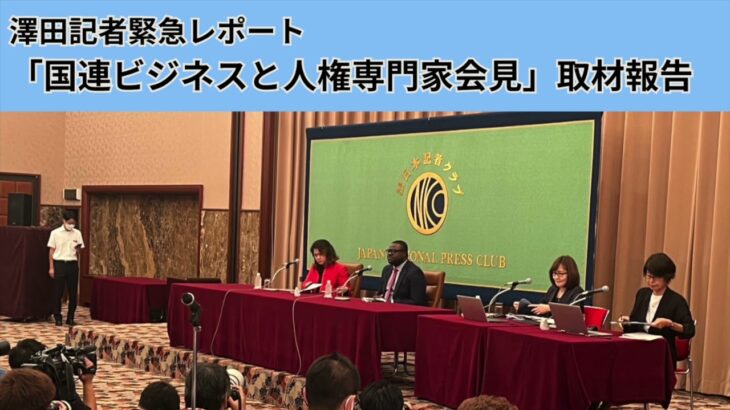 ジャニーズ問題だけじゃなかった！「国連ビジネスと人権専門家会見」取材報告