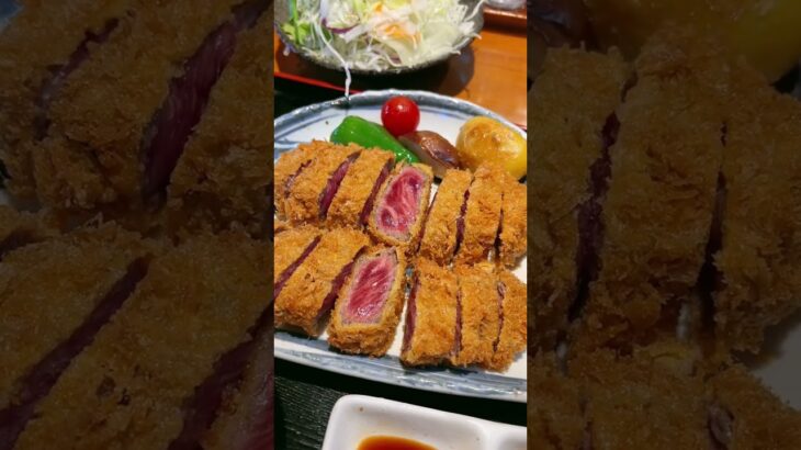 【神回】極上レア食感のダブル牛カツ定食！好みの焼き加減で