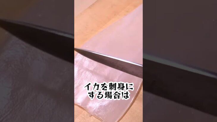 イカは切る向きで食感が変わります