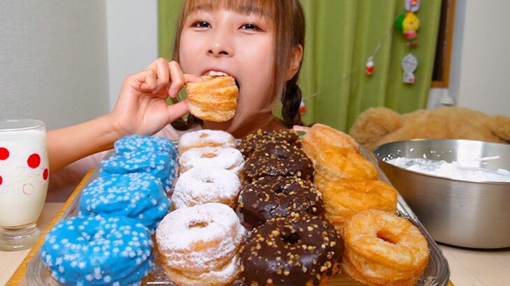 【大食い】超甘いドーナツとたっぷりのクリーム