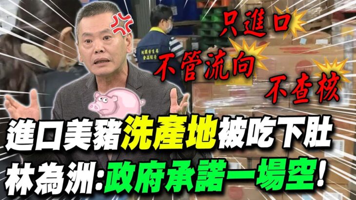 食安危機逼逼逼…15萬公斤進口豬”被改標”恐都吃下肚?! 關關嚴謹還是官官相護? 林為洲:政府不要臉! 請下台負責