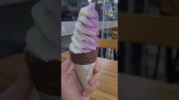 官心你的食衣住行育樂🍦 2023年10月13日 台中 🍨 超美紫色 金ㄟ紫薯 霜淇淋 金家ㄟ聯名款 瓜瓜園 全家便利商店 FamilyMart Fami!ce 韓勾ㄟ金針菇 ice cream 崇大店