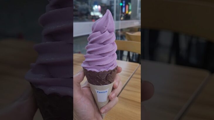 官心你的食衣住行育樂 🍦 2023年10月4日 台中 🍨 超美紫色 金ㄟ紫薯 霜淇淋 金家ㄟ聯名款 瓜瓜園 全家便利商店 FamilyMart Fami!ce 韓勾ㄟ金針菇 ice cream 崇大店