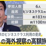 市長らの海外視察の高額旅費に高まる批判 「時差ぼけ避けるため」「公務を万全に」と説明も…政治家のビジネスクラス利用の是非【news23】｜TBS NEWS DIG