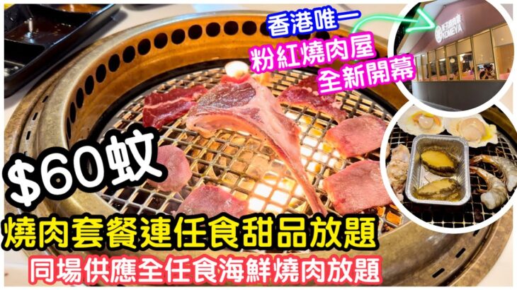 【平過深圳】晚市$60燒肉套餐連任食甜品放題｜同場供應全任食鮑魚和牛三文魚燒肉放題｜全新開幕｜任叫吉列怪獸級炸蠔｜任飲任食｜放題｜自助餐｜大圍圍方｜#馬加貓｜ft.米子燒肉家