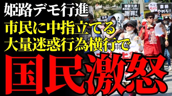 【実態暴露】姫路デモは老人動員ビジネスだった…統一Tシャツに中指、顔隠し行進の正体とは #兵庫県 #斎藤元彦 #増山県議